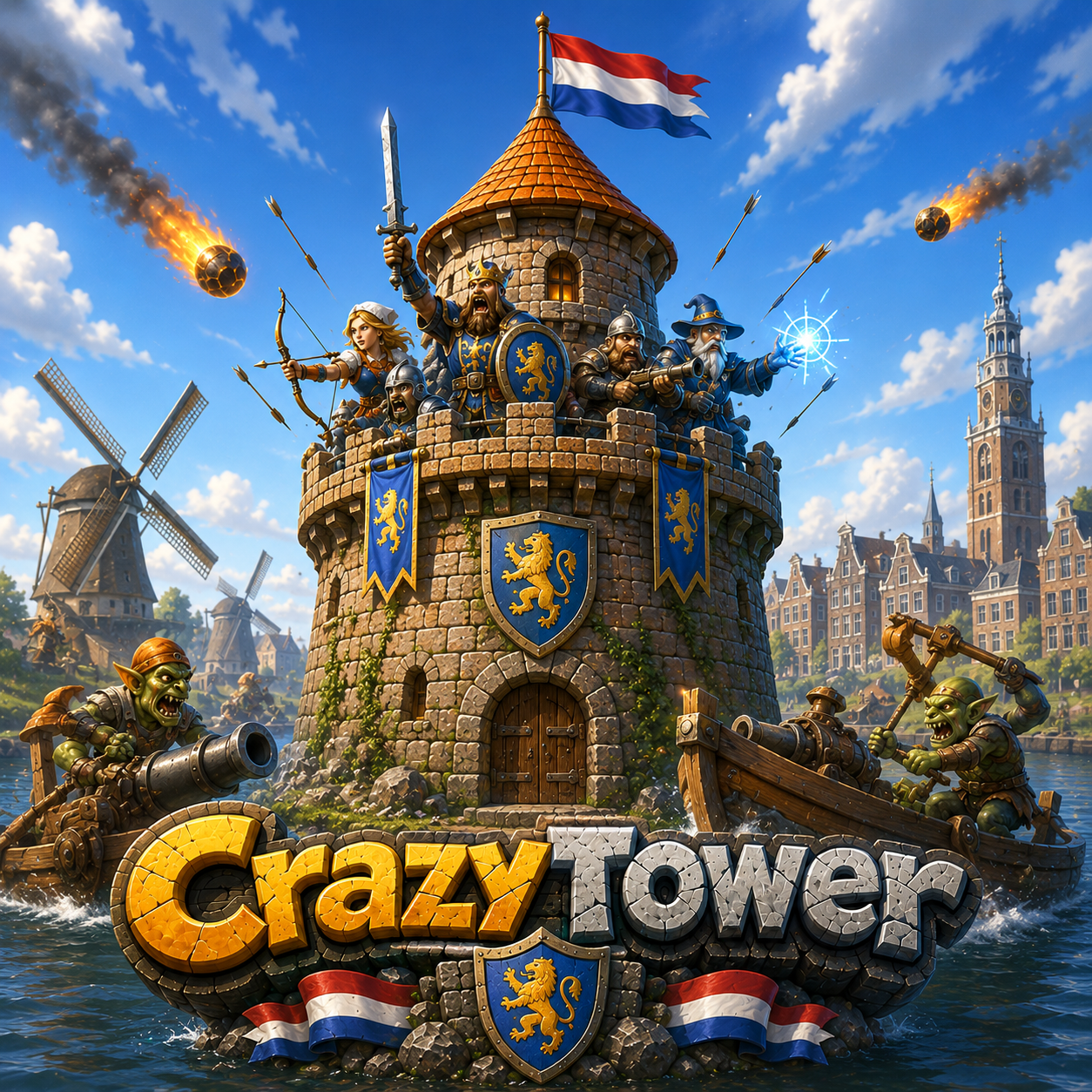 CrazyTower hero — verdedig de toren tegen een golf monsters